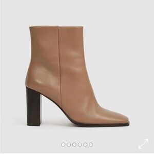 Reiss Casey Square Toe Boot Sz 40/9.5 in Camel color